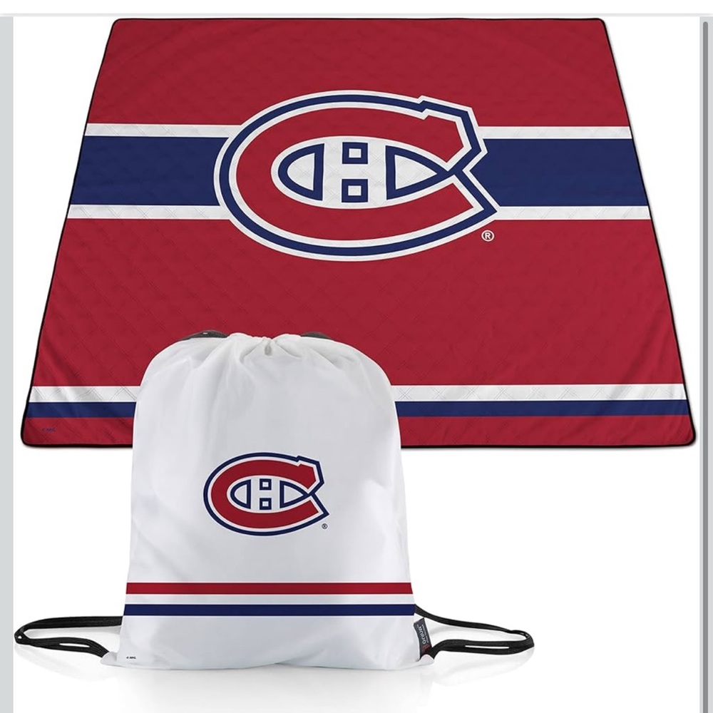 PICNIC TIME NHL Impresa Picnic Blanket Montreal Canadians 60 by 50 inches